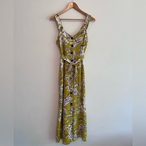 Monteau Floral Long Dress, Sz Medium